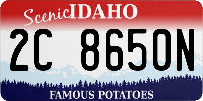 ID license plate 2C8650N