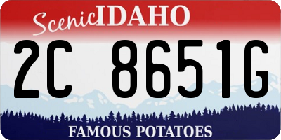 ID license plate 2C8651G