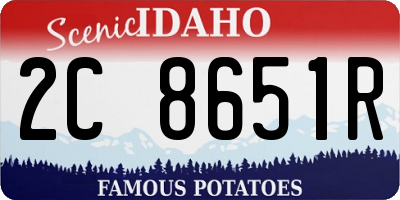 ID license plate 2C8651R