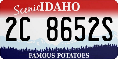ID license plate 2C8652S