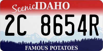 ID license plate 2C8654R