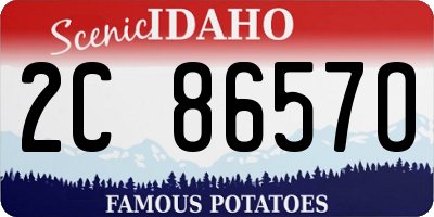ID license plate 2C8657O