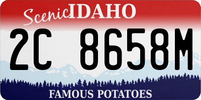 ID license plate 2C8658M