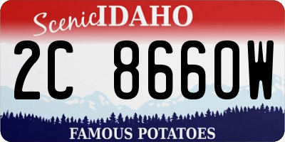 ID license plate 2C8660W