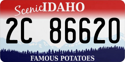 ID license plate 2C8662O