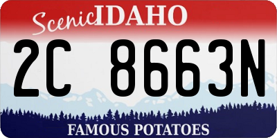 ID license plate 2C8663N