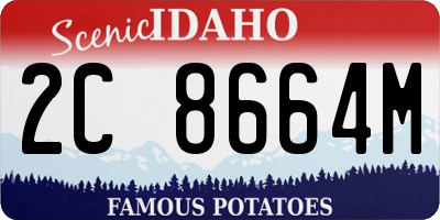 ID license plate 2C8664M