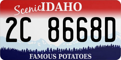 ID license plate 2C8668D