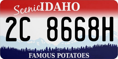 ID license plate 2C8668H