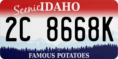 ID license plate 2C8668K