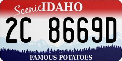 ID license plate 2C8669D