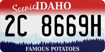 ID license plate 2C8669H
