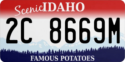 ID license plate 2C8669M