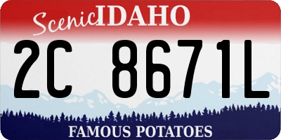 ID license plate 2C8671L
