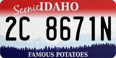 ID license plate 2C8671N