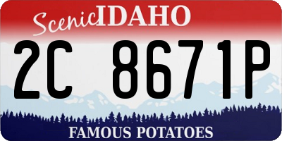 ID license plate 2C8671P