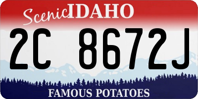 ID license plate 2C8672J