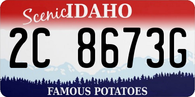 ID license plate 2C8673G
