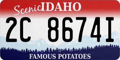 ID license plate 2C8674I