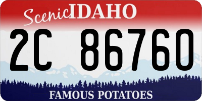 ID license plate 2C8676O