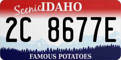 ID license plate 2C8677E
