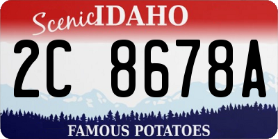ID license plate 2C8678A