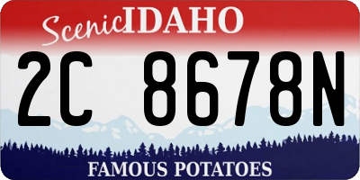 ID license plate 2C8678N