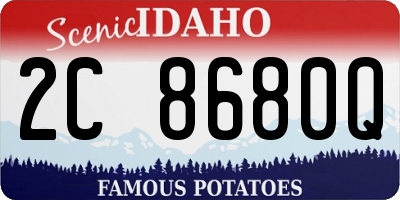 ID license plate 2C8680Q
