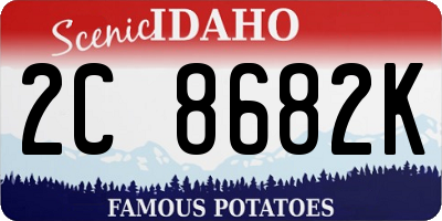 ID license plate 2C8682K