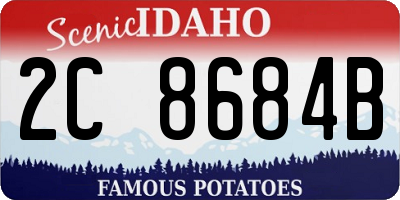 ID license plate 2C8684B