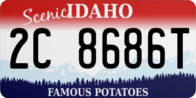 ID license plate 2C8686T