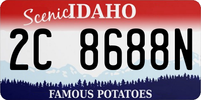 ID license plate 2C8688N