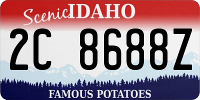 ID license plate 2C8688Z