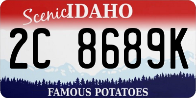 ID license plate 2C8689K