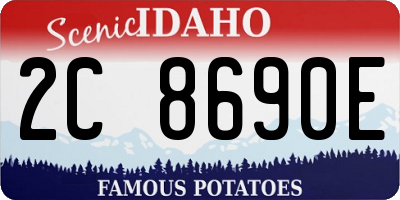 ID license plate 2C8690E