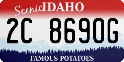 ID license plate 2C8690G