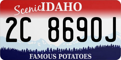 ID license plate 2C8690J