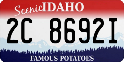 ID license plate 2C8692I