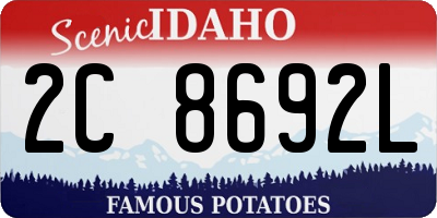 ID license plate 2C8692L