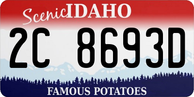 ID license plate 2C8693D