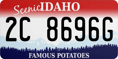 ID license plate 2C8696G