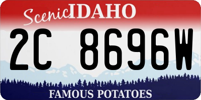 ID license plate 2C8696W