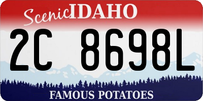 ID license plate 2C8698L