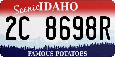 ID license plate 2C8698R