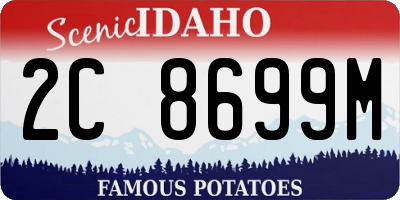 ID license plate 2C8699M