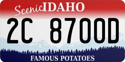 ID license plate 2C8700D