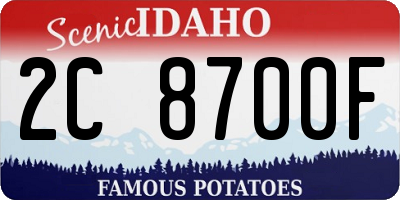 ID license plate 2C8700F