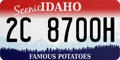 ID license plate 2C8700H