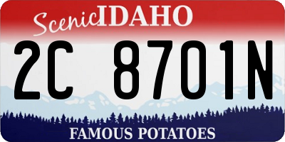 ID license plate 2C8701N