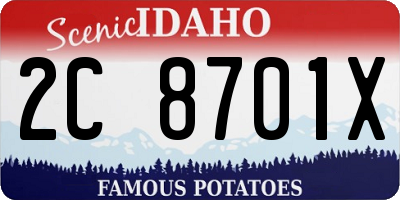 ID license plate 2C8701X